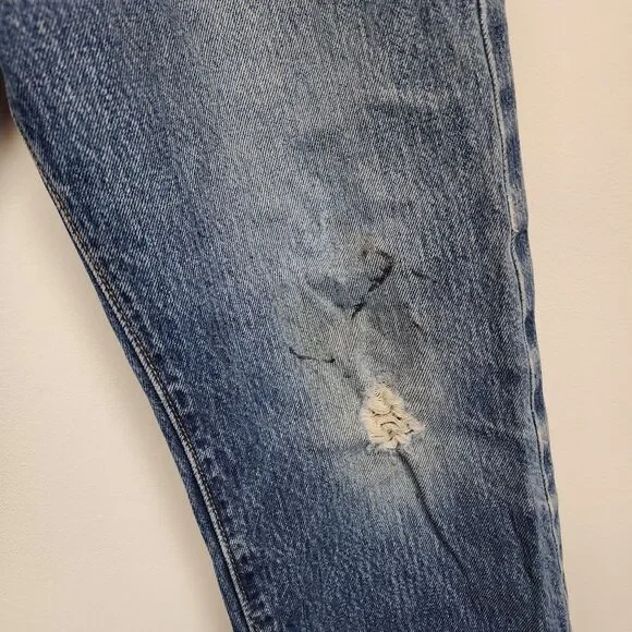 Vintage Levis 501-0115 Denim Jeans 30x24 Blue Altered Destoyed Punk Grunge 80s